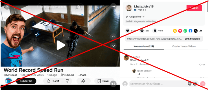 A TikTok account with an anti-Semitic username edits videos of rampages and attacks to make them appear as content produced by popular influencers.